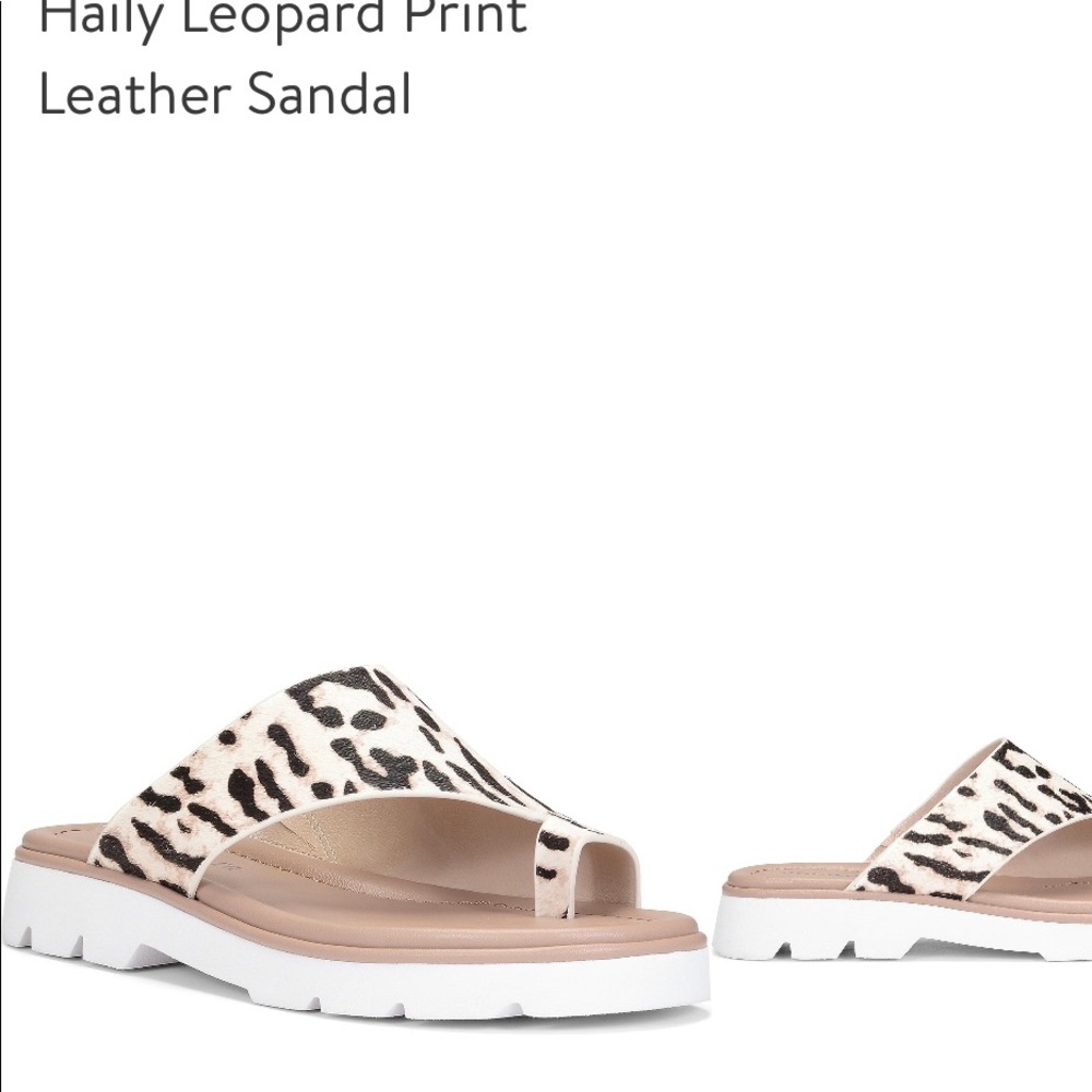 Donald Pliner leopard print leather sandal